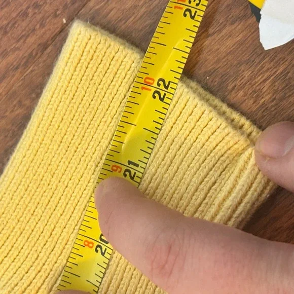 Tommy Hilfiger Women Yellow Striped Collar Sweater M Made in Japan Spring Cozy - Picture 5 of 10